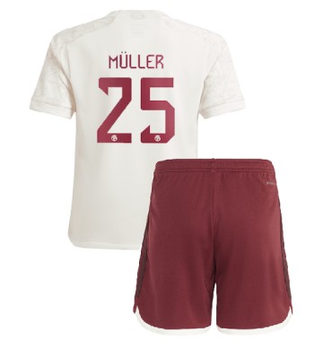 Bayern Munich Thomas Muller #25 Koszulka Trzecich Dziecięca 2023-24 Krótki Rękaw (+ Krótkie spodenki)
